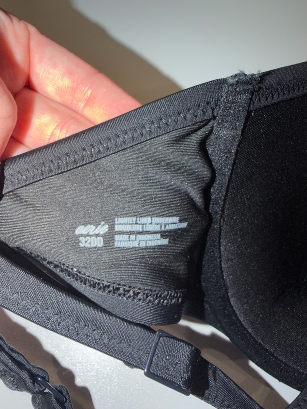 NWT Aerie Lightly Lined Underwire Bikini Top - 32DD - Black - Picture 5 of 5